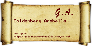 Goldenberg Arabella névjegykártya